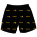 Southern Miss Golden Eagles Vive La Fete Boys Game Day All Over Logo Elastic Waist Classic Play Black Pull On Short