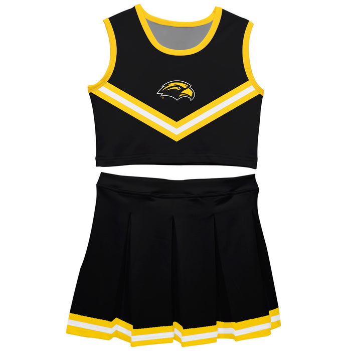 Southern Miss Golden Eagles Vive La Fete Game Day Black Sleeveless Cheerleader Set