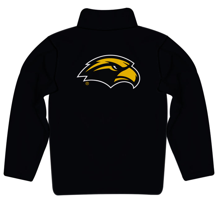 Southern Miss Golden Eagles Vive La Fete Game Day Solid Black Quarter Zip Pullover Sleeves - Vive La Fête - Online Apparel Store