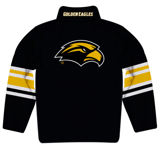 Southern Miss Golden Eagles Vive La Fete Game Day Black Quarter Zip Pullover Stripes on Sleeves - Vive La Fête - Online Apparel Store