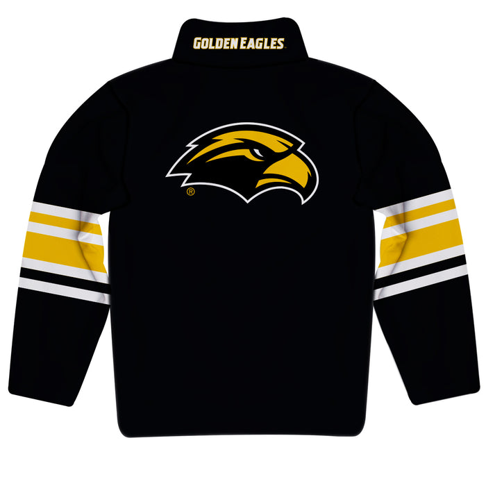 Southern Miss Golden Eagles Vive La Fete Game Day Black Quarter Zip Pullover Stripes on Sleeves - Vive La Fête - Online Apparel Store