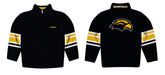 Southern Miss Golden Eagles Vive La Fete Game Day Black Quarter Zip Pullover Stripes on Sleeves - Vive La Fête - Online Apparel Store
