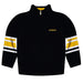 Southern Miss Golden Eagles Vive La Fete Game Day Black Quarter Zip Pullover Stripes on Sleeves