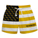 Southern Miss Golden Eagles Vive La Fete Game Day Gold White Black Flag Swimtrunks V1