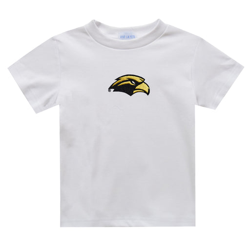 Southern Miss Golden Eagles Embroidered White Short Sleeve Boys Tee Shirt