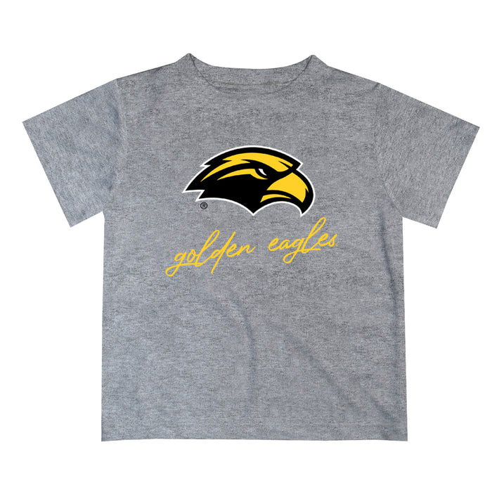 Southern Miss Golden Eagles Vive La Fete Script V1 Heather Gray Short Sleeve Tee Shirt