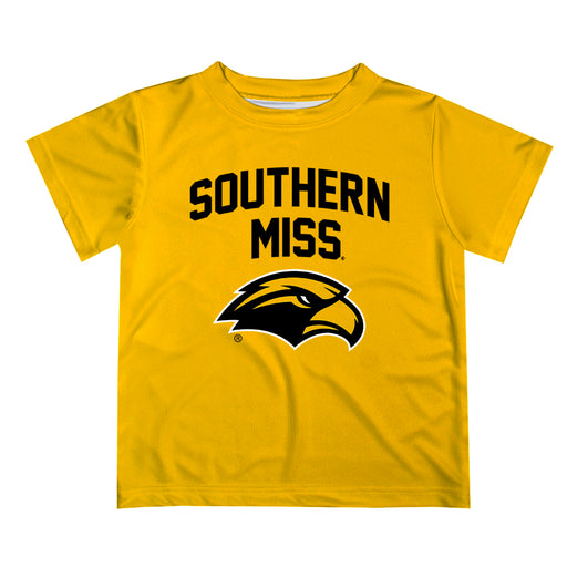 Southern Miss Golden Eagles Vive La Fete Boys Game Day V2 Gold Short Sleeve Tee Shirt