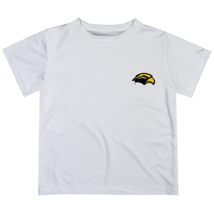 Southern Miss Golden Eagles Hand Sketched Vive La Fete Impressions Artwork Boys White Short Sleeve Tee Shirt