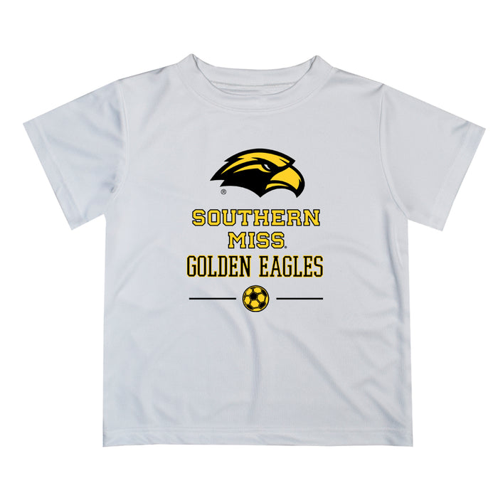 Southern Miss Golden Eagles Vive La Fete Soccer V1 White Short Sleeve Tee Shirt