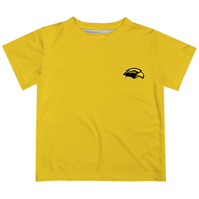 Southern Miss Golden Eagles Hand Sketched Vive La Fete Impressions Artwork Boys Gold Short Sleeve Tee Shirt