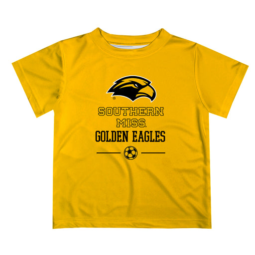 Southern Miss Golden Eagles Vive La Fete Soccer V1 Gold Short Sleeve Tee Shirt