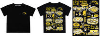 Southern Miss Golden Eagles Hand Sketched Vive La Fete Impressions Artwork Boys Black Short Sleeve Tee Shirt - Vive La Fête - Online Apparel Store
