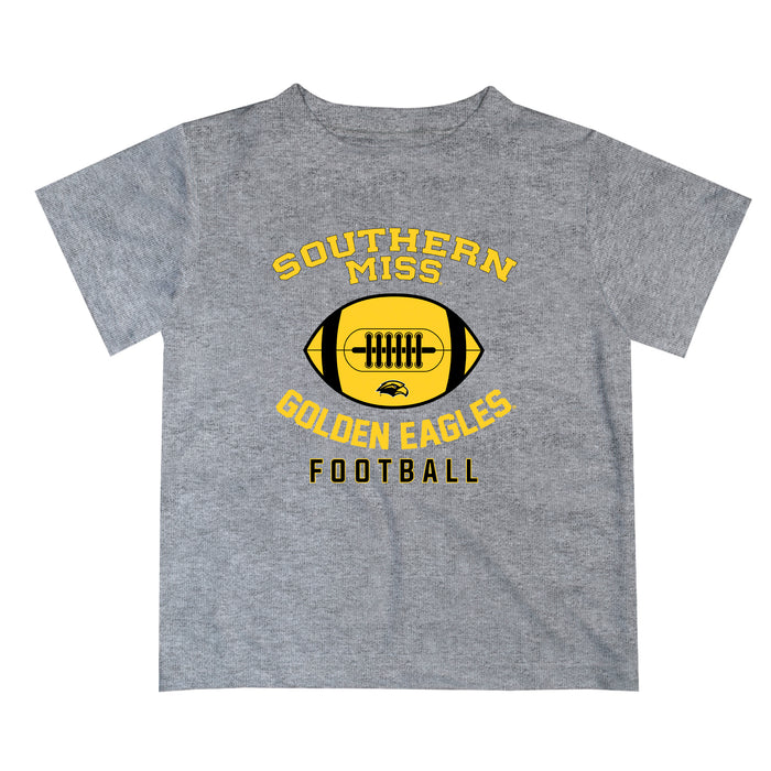 Southern Miss Golden Eagles Vive La Fete Football V2 Heather Gray Short Sleeve Tee Shirt