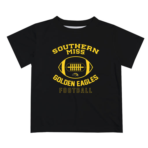 Southern Miss Golden Eagles Vive La Fete Football V2 Black Short Sleeve Tee Shirt