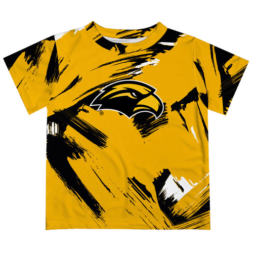 Southern Miss Golden Eagles Vive La Fete Boys Game Day Gold Short Sleeve Tee Paint Brush