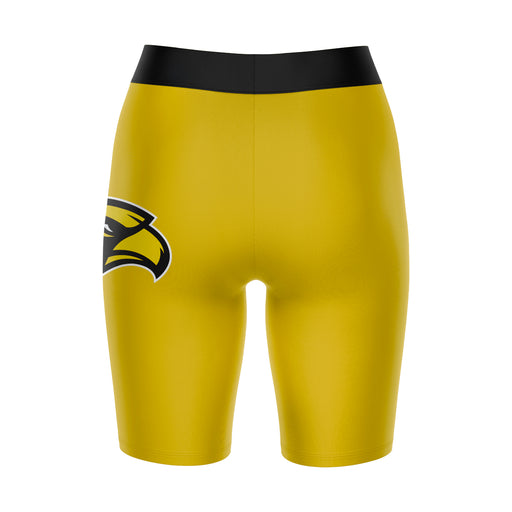 Southern Miss Golden Eagles Vive La Fete Game Day Logo on Thigh and Waistband Gold and Black Women Bike Short 9 Inseam - Vive La Fête - Online Apparel Store