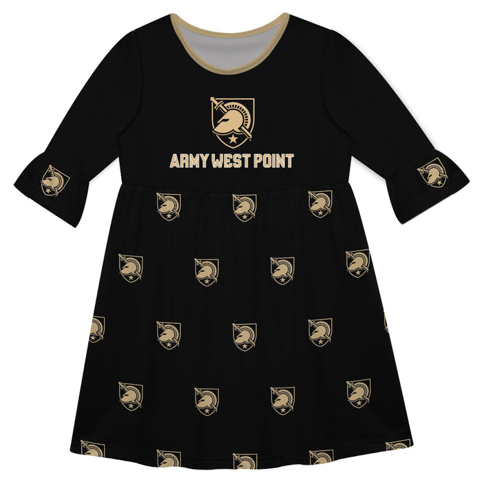 US Military Academy Repeat Logo Black Amy Dress - Vive La Fête - Online Apparel Store