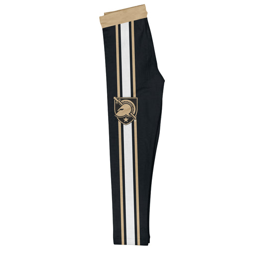 United States Military Academy Gold Waist White And Gold Stripes Black Leggings - Vive La Fête - Online Apparel Store