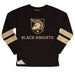 United States Military Academy Stripes Black Long Sleeve Fleece Sweatshirt Side Vents - Vive La Fête - Online Apparel Store