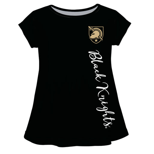 United States Military Academy Black Knights Black Solid Short Sleeve Girls Laurie Top - Vive La Fête - Online Apparel Store