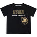 United States Military Academy Solid Stripped Logo Black Short Sleeve Tee Shirt - Vive La Fête - Online Apparel Store