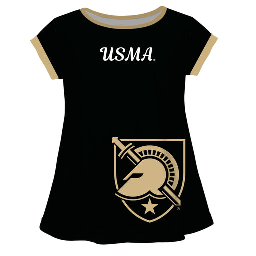 United States Military Academy Big Logo Black Short Sleeve Girls Laurie Top - Vive La Fête - Online Apparel Store