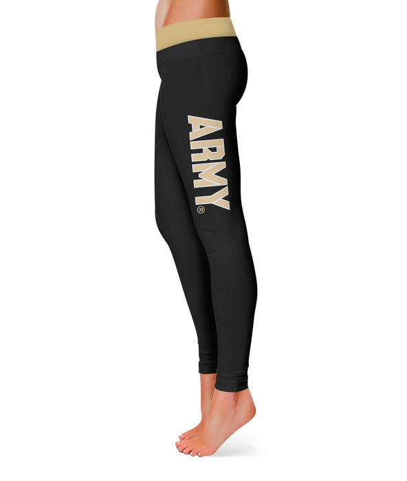 Army Gold Waist Women Black Leggings - Vive La Fête - Online Apparel Store