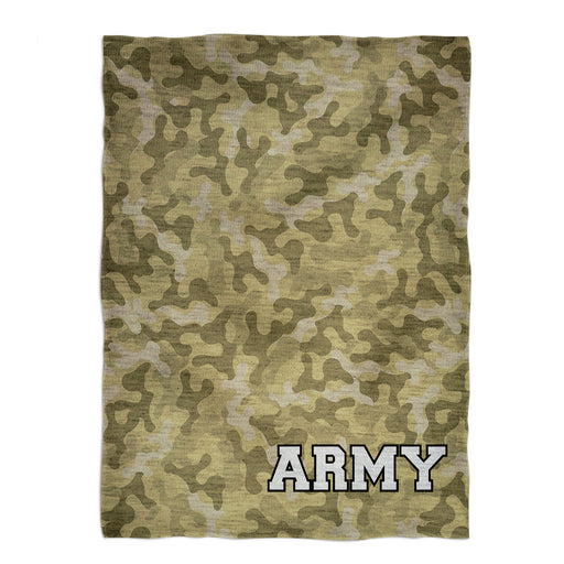 Army Name Camo Gold Green White Minky Blanket - Vive La Fête - Online Apparel Store