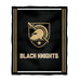US Military ARMY Black Knights Vive La Fete Kids Game Day Black Plush Soft Minky Blanket 36 x 48 Mascot