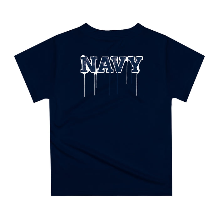 Naval Academy Midshipmen Original Dripping Football Helmet Navy T-Shirt by Vive La Fete - Vive La Fête - Online Apparel Store
