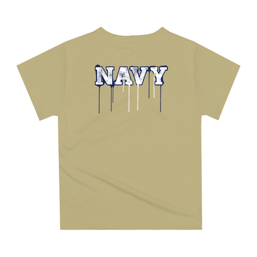 Naval Academy Midshipmen Original Dripping Football Helmet Gold T-Shirt by Vive La Fete - Vive La Fête - Online Apparel Store