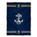 United States Naval Academy Stripes Navy Blue Fleece Blanket - Vive La Fête - Online Apparel Store