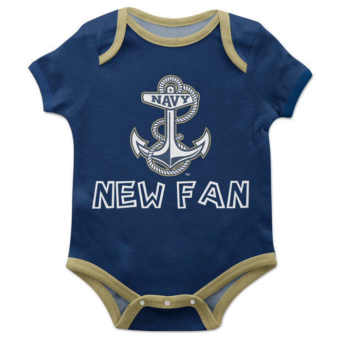 United State Naval Academy Solid Navy New Fan Boys Onesie - Vive La Fête - Online Apparel Store
