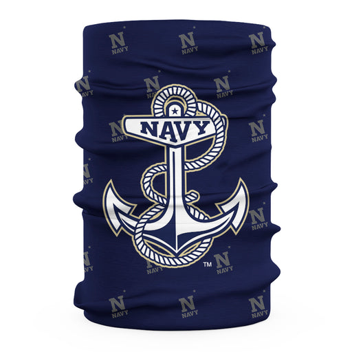 Naval Academy Midshipmen Neck Gaiter Navy All Over Logo - Vive La Fête - Online Apparel Store