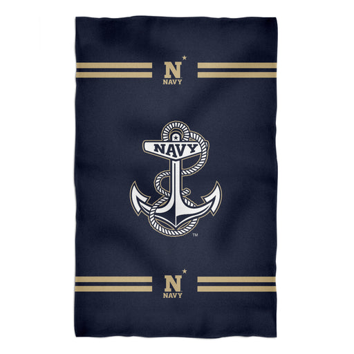 US Naval Naval Academy Vive La Fete Game Day Absorvent Premium Navy Beach Bath Towel 51 x 32" Logo and Stripes" - Vive La Fête - Online Apparel Store