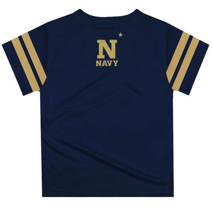 United State Naval Academy Stripe Navy Blue Boys T-Shirt - Vive La Fête - Online Apparel Store