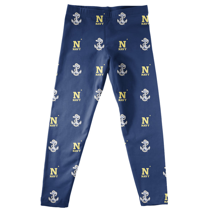 United State Naval Academy Print Navy Blue Leggings - Vive La Fête - Online Apparel Store