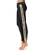 US Naval Academy Navy Waist Gold Stripe Black Leggings - Vive La Fête - Online Apparel Store