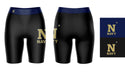 US Naval Naval Academy Vive La Fete Game Day Logo on Thigh and Waistband Black and Navy Women Bike Short 9 Inseam" - Vive La Fête - Online Apparel Store