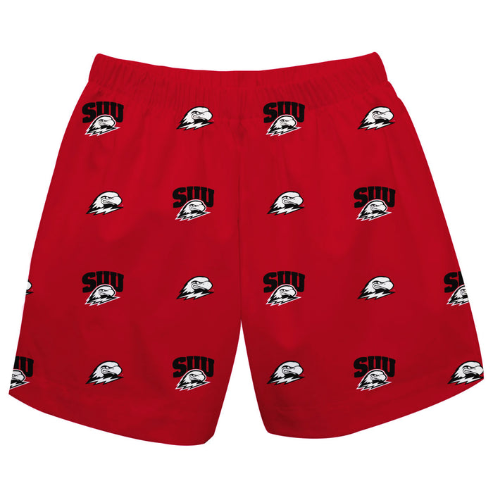 Southern Utah Thunderbirds SUU Vive La Fete Boys Game Day All Over Logo Elastic Waist Classic Play Red Pull On Short - Vive La Fête - Online Apparel Store