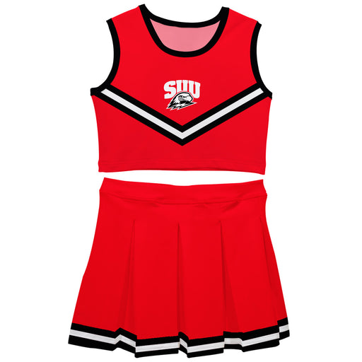 Southern Utah University Thunderbirds Vive La Fete Game Day Red Sleeveless Cheerleader Set