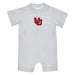 University of Utah Utes Embroidered White Knit Short Sleeve Boys Romper