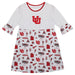 University of Utah Utes 3/4 Sleeve Solid White Repeat Print Hand Sketched Vive La Fete Impressions Artwork on Skirt