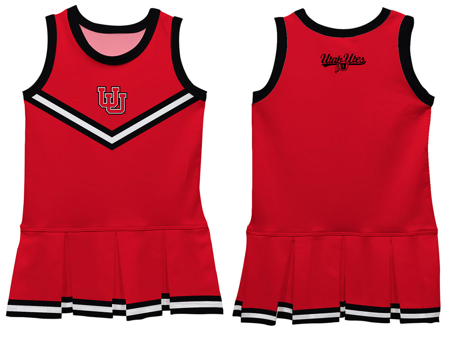 University of Utah Utes Vive La Fete Game Day Red Sleeveless Youth Cheerleader Dress - Vive La Fête - Online Apparel Store