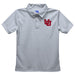 University of Utah Utes Embroidered Gray Short Sleeve Polo Box Shirt