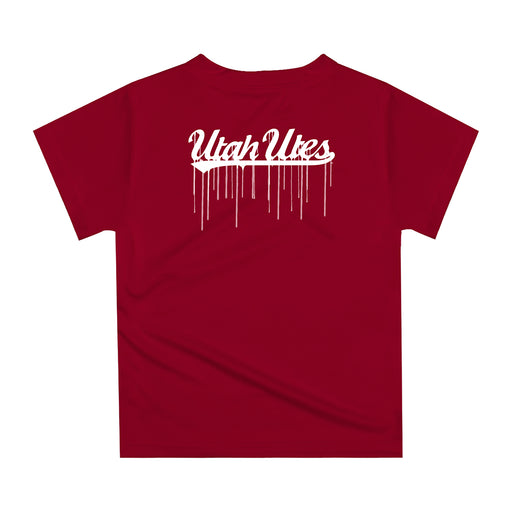 University of Utah Utes Original Dripping Football Helmet T-Shirt by Vive La Fete - Vive La Fête - Online Apparel Store