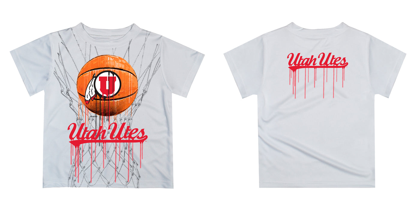 University of Utah Utes Original Dripping Basketball T-Shirt by Vive La Fete - Vive La Fête - Online Apparel Store