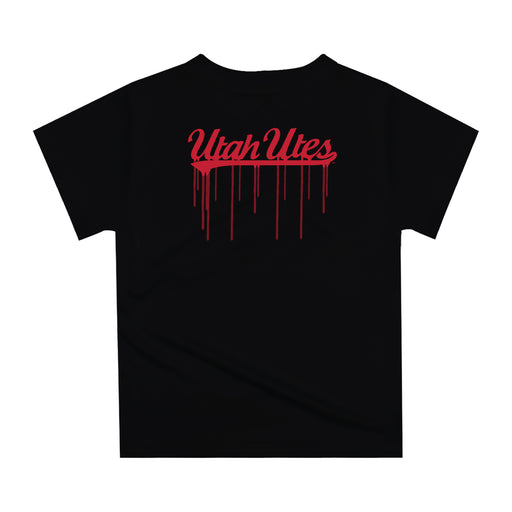 University of Utah Utes Original Dripping Basketball Black T-Shirt by Vive La Fete - Vive La Fête - Online Apparel Store