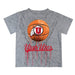 University of Utah Utes Original Dripping Ball Gray T-Shirt by Vive La Fete