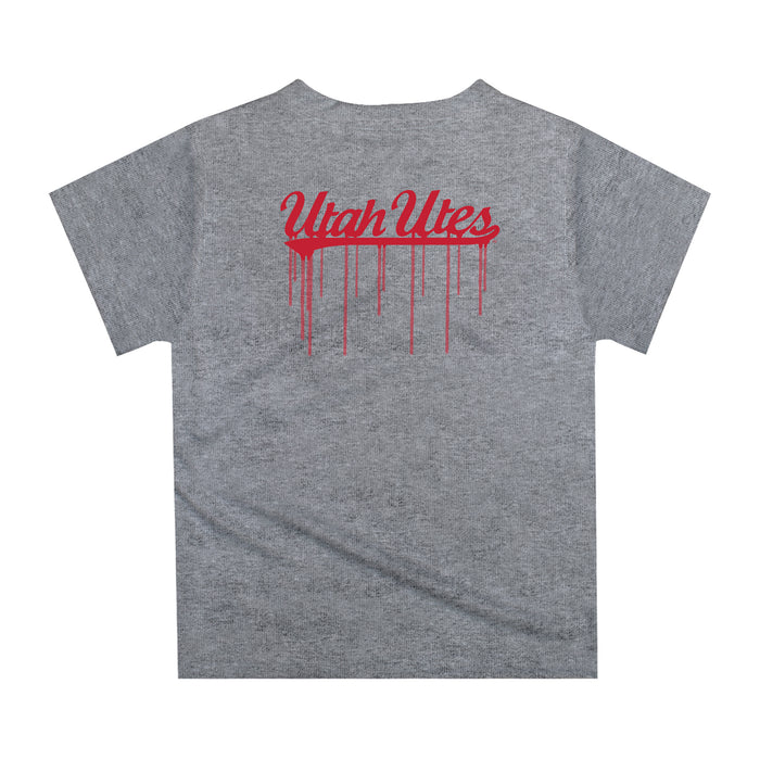 University of Utah Utes Original Dripping Basketball T-Shirt by Vive La Fete - Vive La Fête - Online Apparel Store